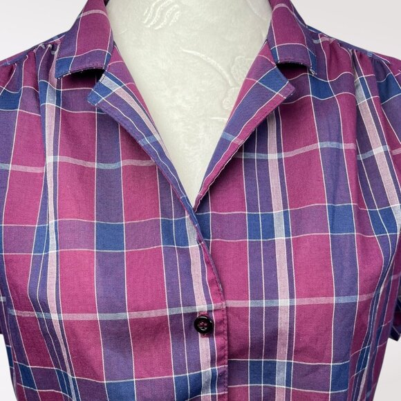 Vintage Koret City Blues Short Sleeve Button Down Shirt Union Made Size Medium - Picture 2 of 9